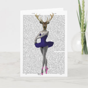 Ballerina Deer in Blue Kort