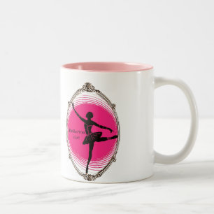 Ballerina-design för flicka mugg