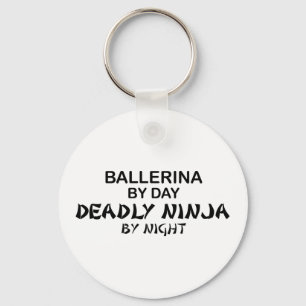 Ballerina dödliga Ninja vid natt Nyckelring