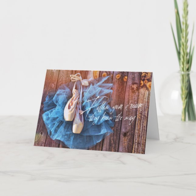 BALLERINA DREAMS-gratulationskort Tack Kort (Framsida)