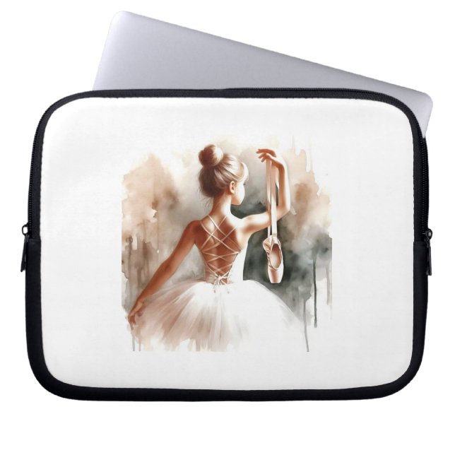 "Ballerina Dreams - Protective Laptop sleeve" Laptop Fodral (Framsidan)