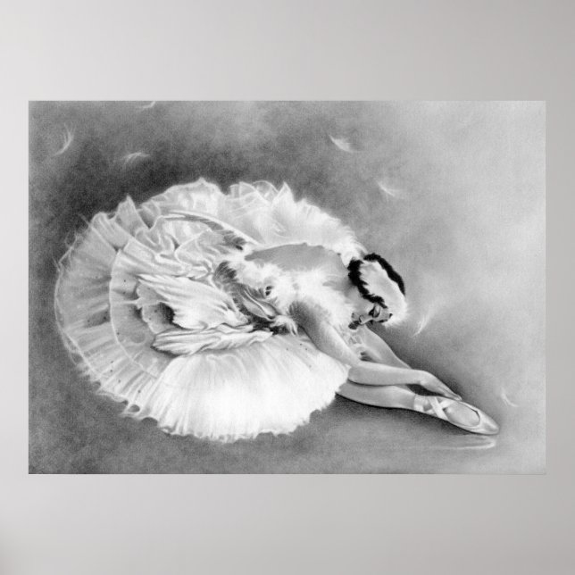 Ballerina Dying Svan Poster (Framsidan)