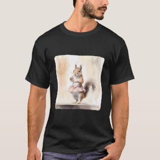Ballerina Ekorre Scen Dans Elegant Oförglömlig T Shirt