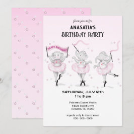 Ballerina Elephant Dance skäl Inbjudningar