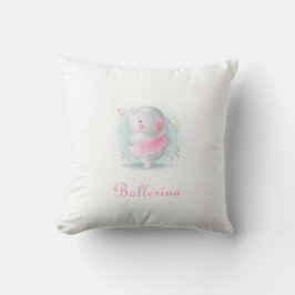 Ballerina Elephant Flicka Nursery Decor Cute Kudde