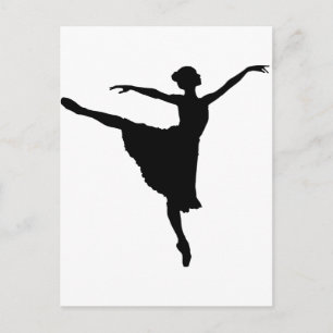 BALLERINA EN Pointe (Ballet Dancer silhouette) ~.p Vykort