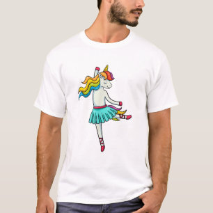 Ballerina Enhörning Dansar Balett Dansare Tutu Klä T Shirt