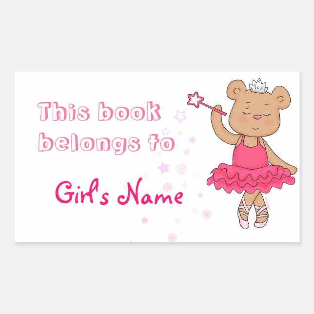 Ballerina Fairy Bear bok etikett (Framsida)
