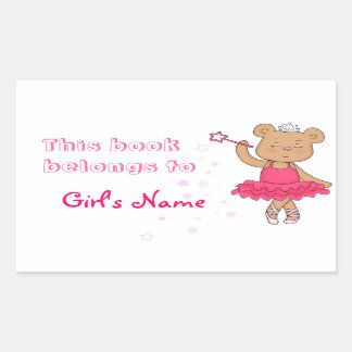 Ballerina Fairy Bear bok etikett
