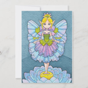 Ballerina Fairy Birthday Inbjudan Moussart