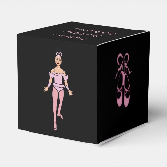 Ballerina Favor Box 2 Presentaskar (Baksidan Sidan)