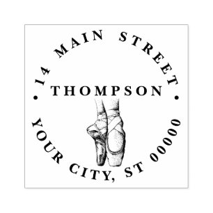 Ballerina Feet på Pointe #1 Namn Returadress Stämpel