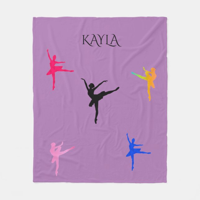 Ballerina fleece filet med personlig namn. (Framsidan)