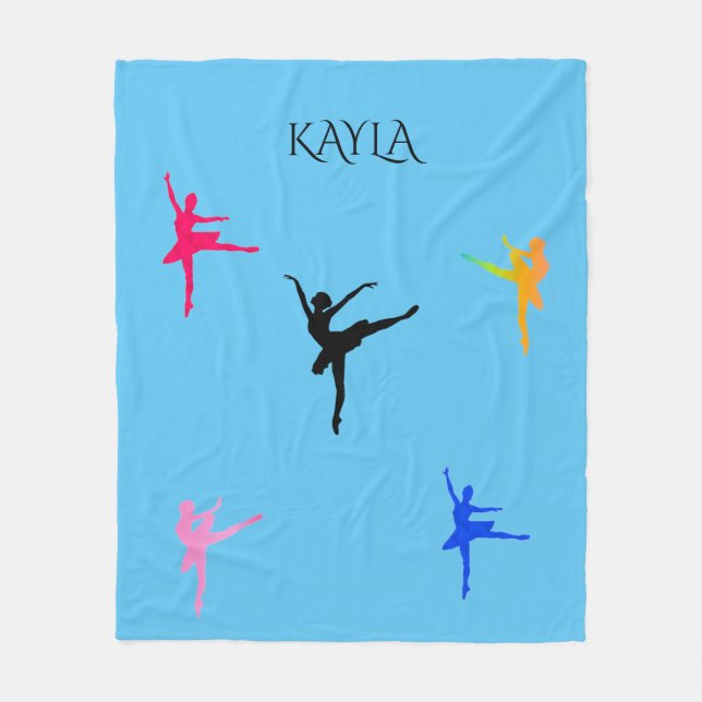 Ballerina fleece filet med personlig namn. (Framsidan)