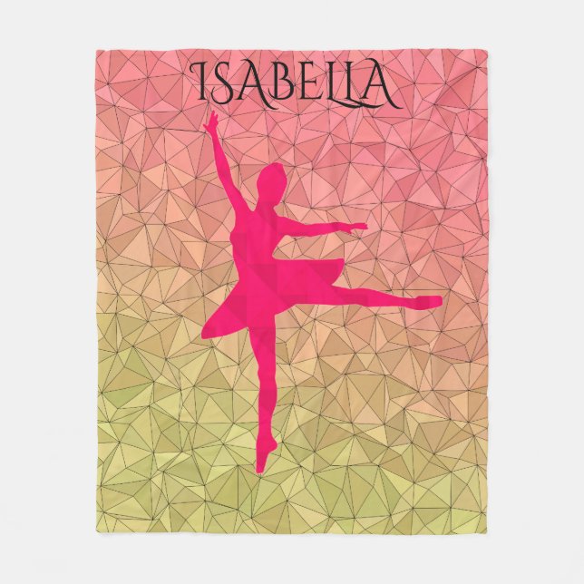Ballerina fleece personlig med namn. (Framsidan)