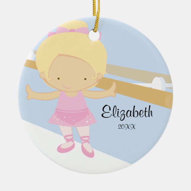 Ballerina Flicka Balett Dans Juldekoration (Framsidan)