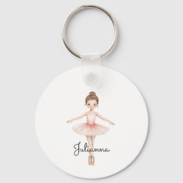 Ballerina Flicka Personlig Nyckelring