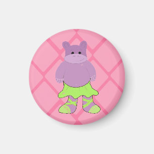 Ballerina Flodhäst Magnet