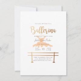 Ballerina Födelsedagsfest Inbjudan