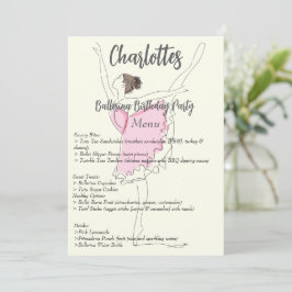 Ballerina Födelsedagsfest Meny