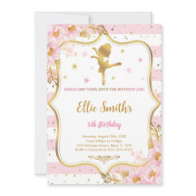 Ballerina födelsedagsinbjudan