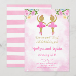 Ballerina födelsedagsinbjudan inbjudningar