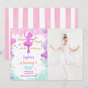 Ballerina Foto Inbjudan