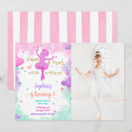 Ballerina fotobjudan  inbjudningar