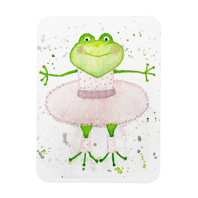 Ballerina Frog Magnet (Vertikal)