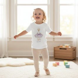 Ballerina Gås Söt Lavendel Tutu Småbarn T Shirt