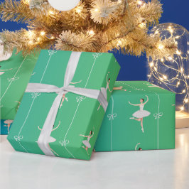 Ballerina Gift Wrapping Papper Girl på jul Presentpapper