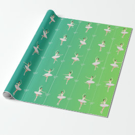 Ballerina Gift Wrapping Papper Girl på jul Presentpapper