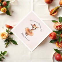 Ballerina Giraffe Tutu Excited Baby Girl Shower