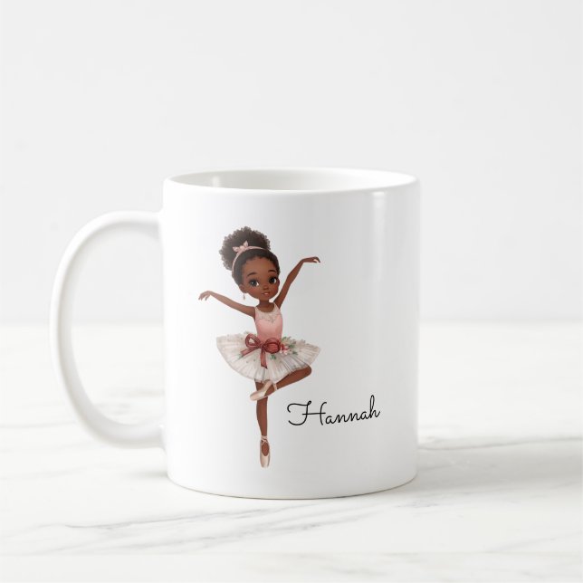 Ballerina Girl Anpassningsbar Kaffemugg (Vänster)