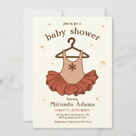 Ballerina Girl Baby Shower Inbjudningar