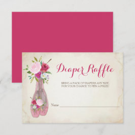 Ballerina Girl Baby Shower Raffle Inbjudningar
