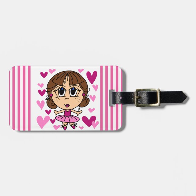Ballerina Girl Bagagebricka (Horisontell Framsida)