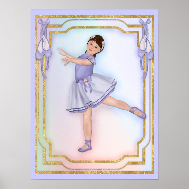 Ballerina Girl Dancing Poster (Framsidan)