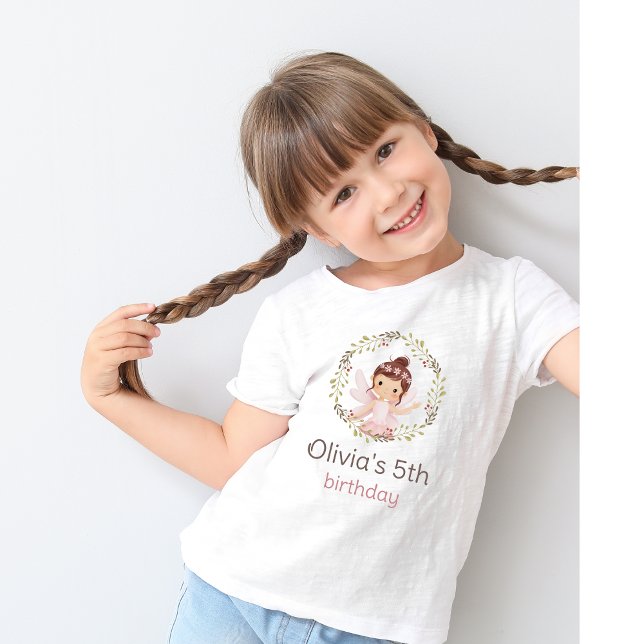Ballerina Girl på Rosa Dress Birthday T Shirt (Skapare uppladdad)