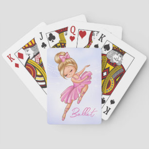 Ballerina Girl Rosa, Lila Söt Ballet Casinokort