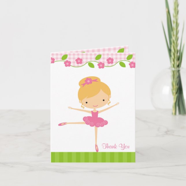 Ballerina Girl - tackkort (Framsida)