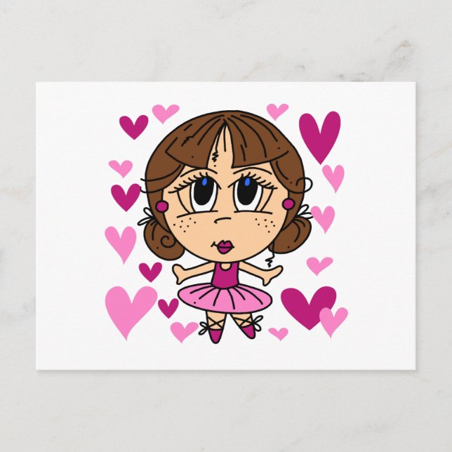 Ballerina Girl Vykort (Framsida)