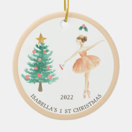 Ballerina Girl's 1st jul Ornament