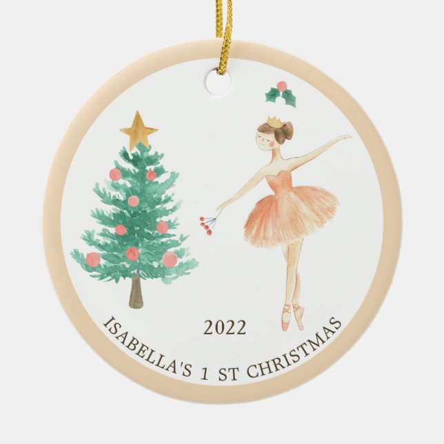 Ballerina Girl's 1st jul Ornament (Framsidan)