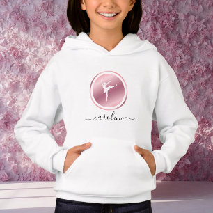 Ballerina Girls Ballet Rosa ros Guld Cute Dancing T Shirt