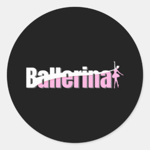 Ballerina - Girly Ballet Abstrakt Swant Art Runt Klistermärke