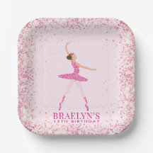 Ballerina Glitter Confetti Birthday Design