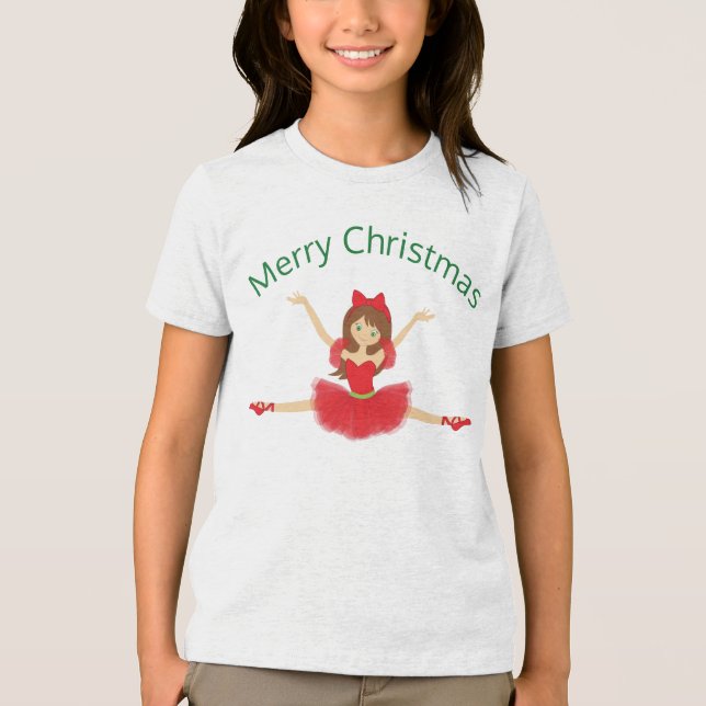 Ballerina God jul | Lastpall T Shirt (Framsida)