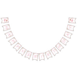 Ballerina grattis på födelsedagen-flickbanderoll vimplar