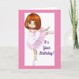 Ballerina Grattis på födelsedagen Kort